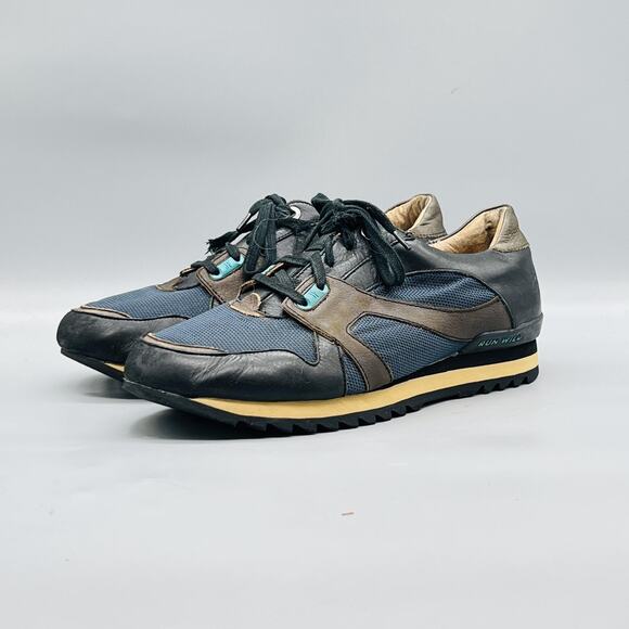 John Fluevog Shoes Mens 10 Blue Leather Run Wild Athletic Sneakers Comfort main image 7